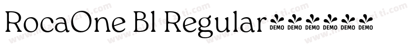 RocaOne Bl Regular字体转换